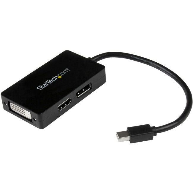 Adaptateur A/V de voyage StarTech.com - Convertisseur 3 en 1 Mini DisplayPort vers DisplayPort DVI ou HDMI