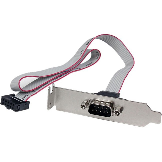 Support de port série DB9 1 port 16 pouces vers connecteur 10 broches StarTech.com - Profil bas