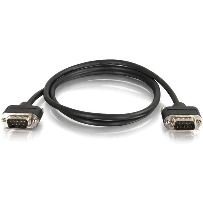 C2G 10ft RS232 DB9 Modem Cable with Low Profile Connectors - In Wall - M/M