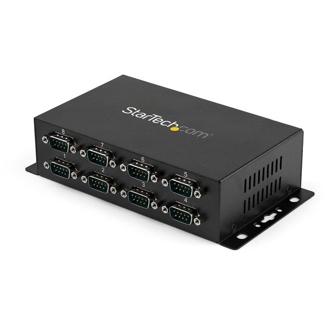 StarTech.com Adaptateur Hub USB vers série - 8 ports - Industriel - Montage mural - Rail DIN - Rétention du port COM - FTDI USB vers RS232
