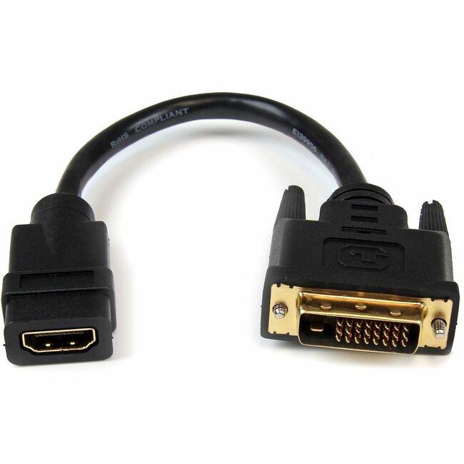 StarTech.com 8in HDMI&reg; to DVI-D Video Cable Adapter - HDMI Female to DVI Male