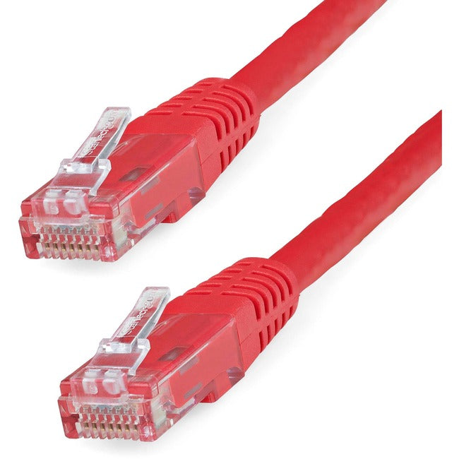 StarTech.com 50ft CAT6 Ethernet Cable - Red Molded Gigabit - 100W PoE UTP 650MHz - Category 6 Patch Cord UL Certified Wiring/TIA