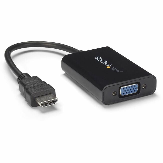 StarTech.com Adaptateur HDMI vers VGA - Avec audio - 1080p - 1920 x 1080 - Noir - Convertisseur HDMI - Adaptateur d'écran VGA vers HDMI