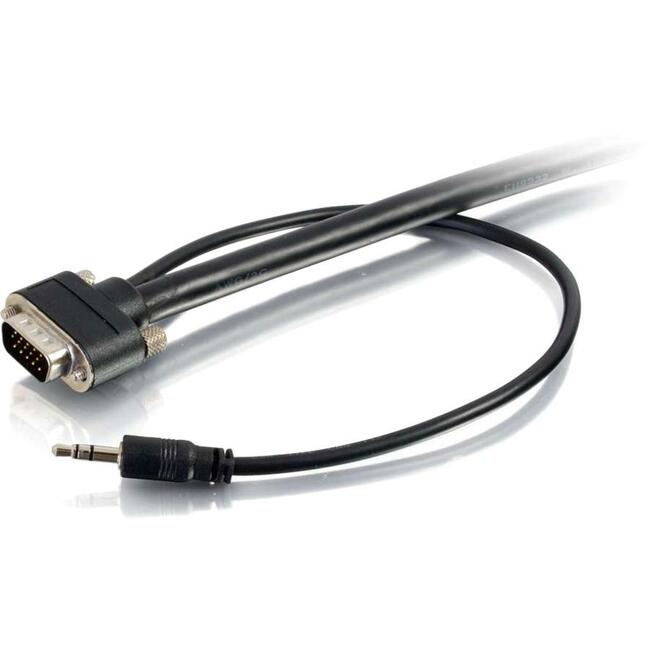 C2G 25ft VGA Video + 3.5mm AUX Stereo Audio Cable - In Wall CMG-Rated - M/M