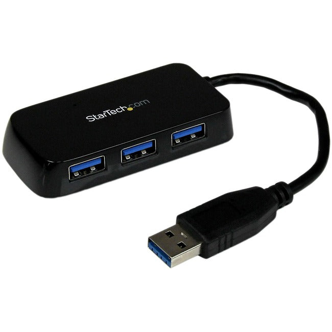 StarTech.com Mini hub USB 3.0 SuperSpeed ​​portable à 4 ports - 5 Gbit/s - Noir