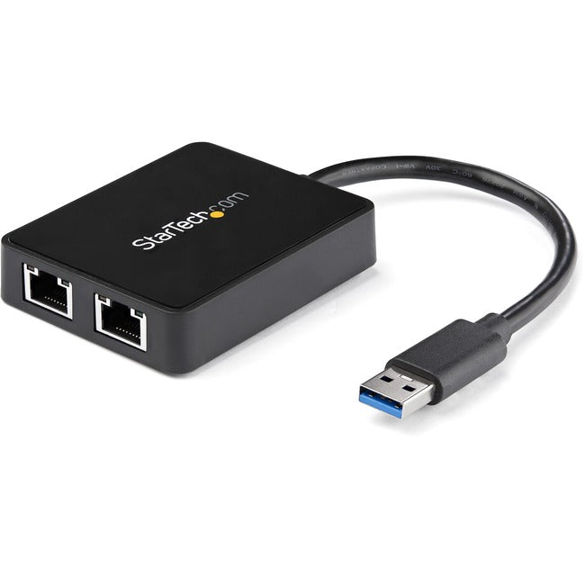 Adaptateur réseau StarTech.com USB 3.0 vers Gigabit Ethernet double port avec port USB