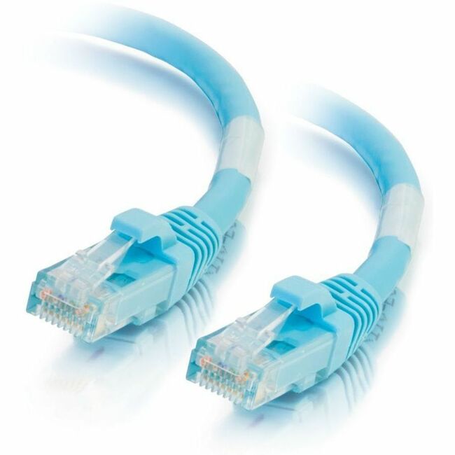 C2G 10ft Cat6a Unshielded Ethernet Cable Cat 6a Network Patch Cable - Aqua