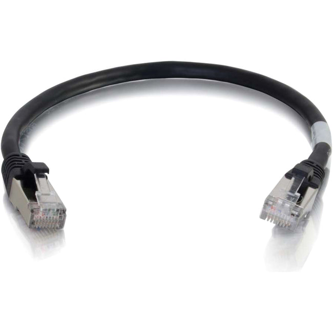 C2G 6in Cat6a Snagless Shielded (STP) Network Patch Cable - Black