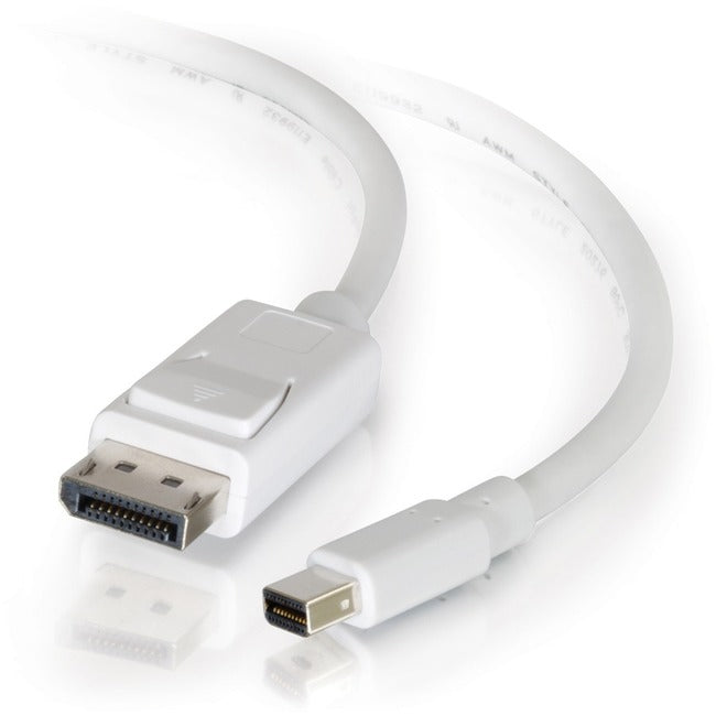 C2G 6ft Mini DisplayPort to DisplayPort Cable - White - M/M