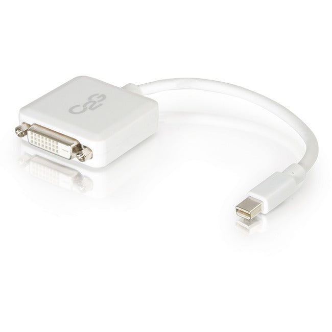 C2G 8in Mini DisplayPort Male to Single Link DVI-D Female Adapter Converter - White