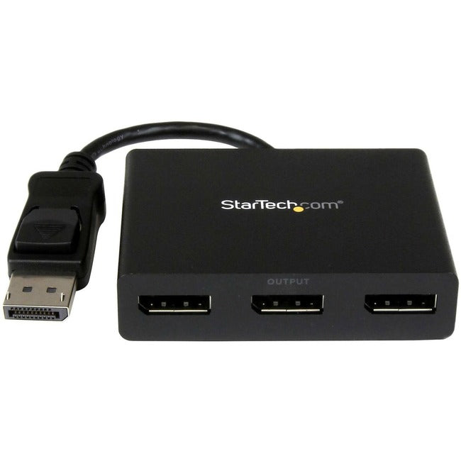StarTech.com 3-Port DisplayPort 1.2 Splitter, DisplayPort to 3x DP Multi-Monitor Adapter, Dual 4K 30Hz and 1080p Computer MST Hub, Windows~3-Port Multi Monitor Adapter, DisplayPort 1.2 MST Hub, Dual 4K, 1x 1080p, Video Splitter for Extended Desktop Mode,