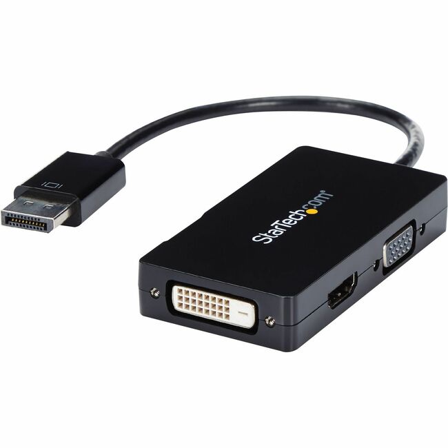 Adaptateur A/V de voyage StarTech.com : convertisseur 3 en 1 DisplayPort vers VGA DVI ou HDMI