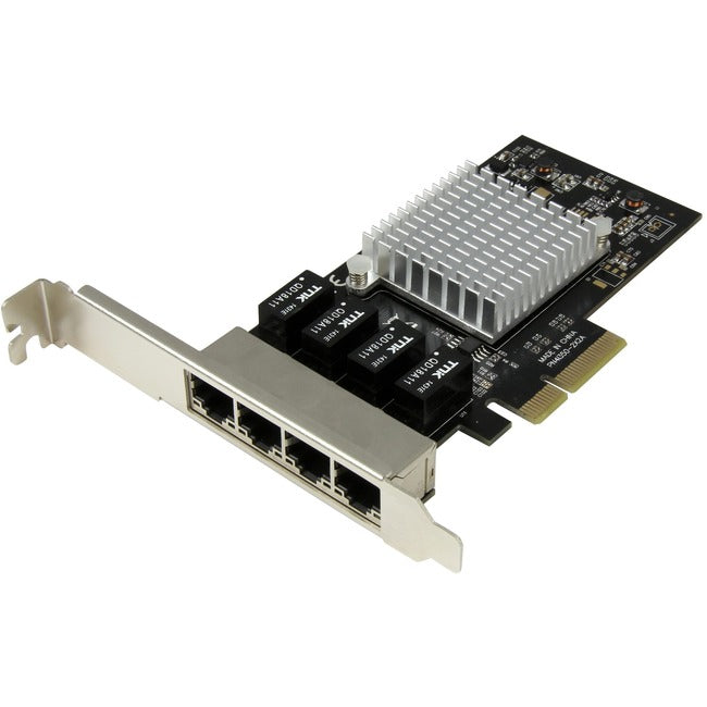 StarTech.com Carte réseau Gigabit Ethernet 4 ports - PCI Express, carte réseau Intel I350 - Carte adaptateur réseau PCIe à quatre ports avec puce Intel