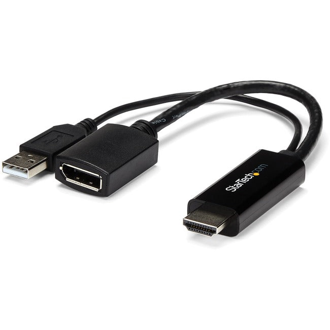 Adaptateur HDMI vers DisplayPort StarTech.com - 4K 30 Hz - Convertisseur HDMI vers DisplayPort - Adaptateur HDMI vers DP compact - Alimentation USB