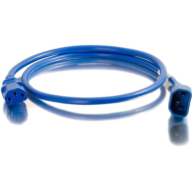 C2G 1ft 18AWG Power Cord (IEC320C14 to IEC320C13) - Blue