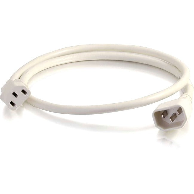 C2G 8ft 14AWG Power Cord (IEC320C14 to IEC320C13) - White