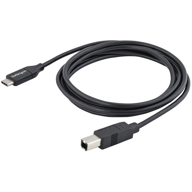 StarTech.com 2m 6 ft USB C to USB B Cable - M/M - USB 2.0 - USB Type C Printer Cable - USB 2.0 Type-C to Type-B Cable