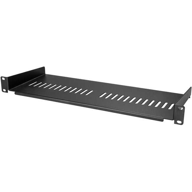 StarTech.com 1U Vented Server Rack Cabinet Shelf - Fixed 7in Deep Cantilever Rackmount Tray for 19" Data/AV/Network Enclosure w/Cage Nuts