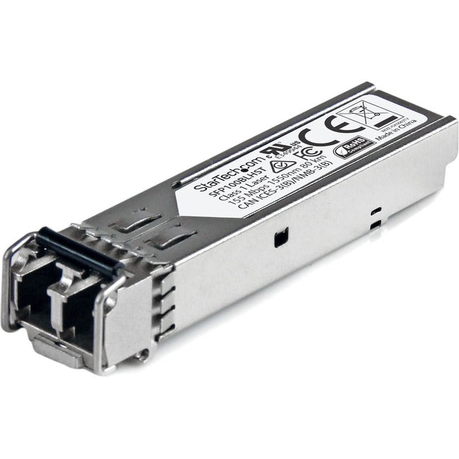 StarTech.com MSA Uncoded SFP Module - 100BASE-LH - 100Mb Ethernet SFP 100MbE Single Mode Fiber (SMF) Optic Transceiver Module - 80km DDM