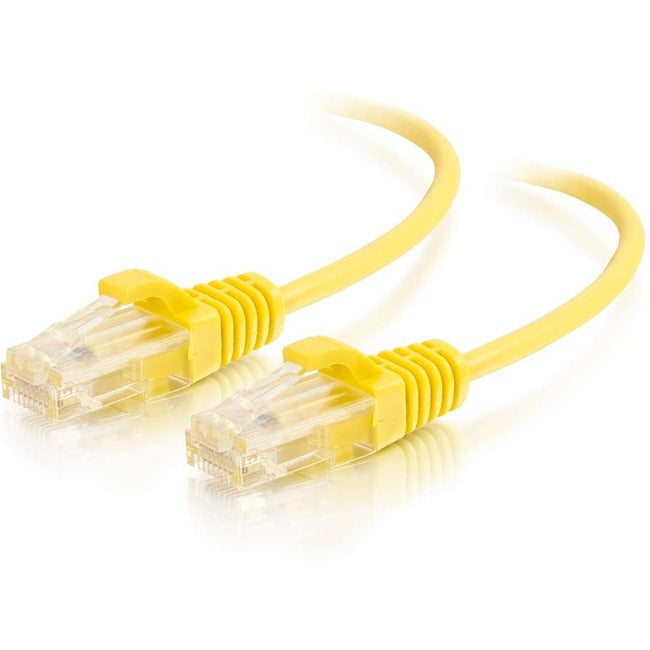 C2G 1ft Cat6 Slim Snagless Unshielded (UTP) Ethernet Cable - Yellow