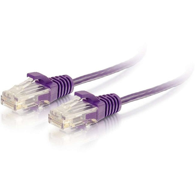 C2G 3ft Cat6 Slim Snagless Unshielded (UTP) Ethernet Cable - Purple