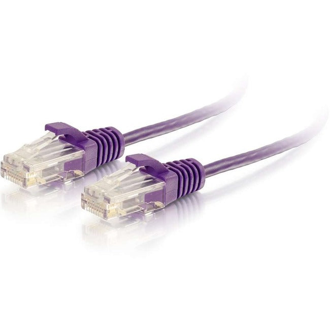 C2G 5ft Cat6 Slim Snagless Unshielded (UTP) Ethernet Cable - Purple