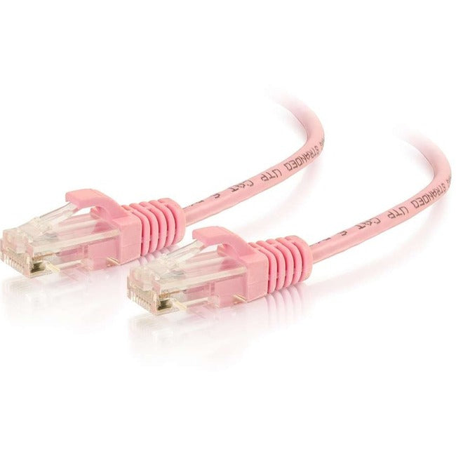 C2G 3ft Cat6 Snagless Unshielded (UTP) Slim Ethernet Patch Cable - Pink