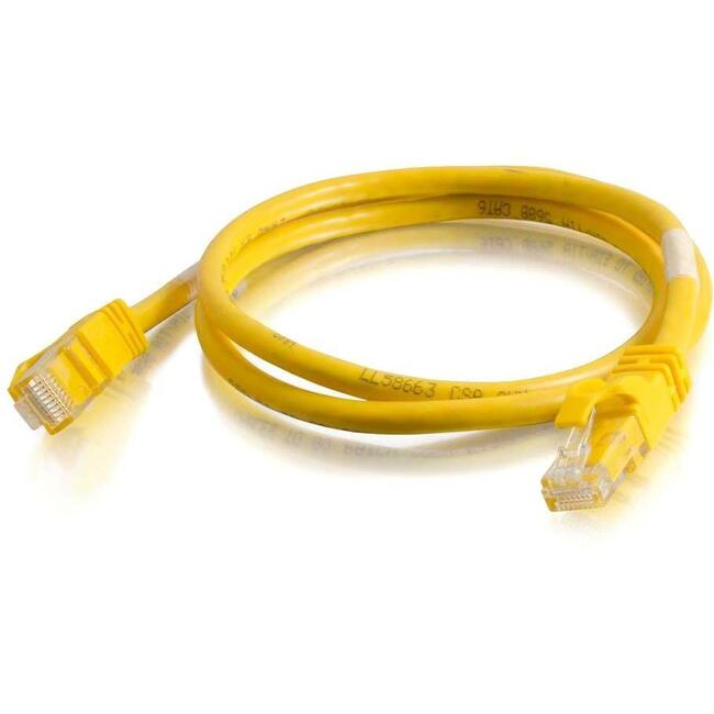 C2G 7ft Cat6 Unshielded Ethernet Network Crossover Patch Cable - Yellow