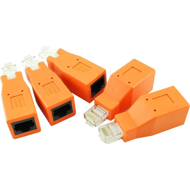 Crossover Rj 45 Axiom RJ-45 CAT6 Crossover Male to female Adapter (5-pack) C6RJ45MFA5P ...