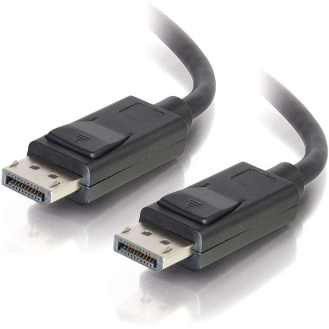 C2G 1ft DisplayPort Cable with Latches 8K UHD M/M - Black