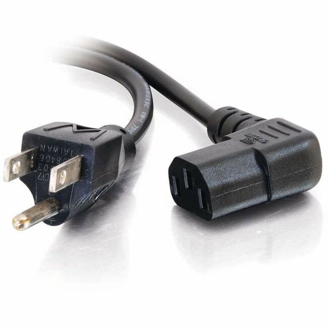 C2G 6ft Universal Right Angle Power Cord