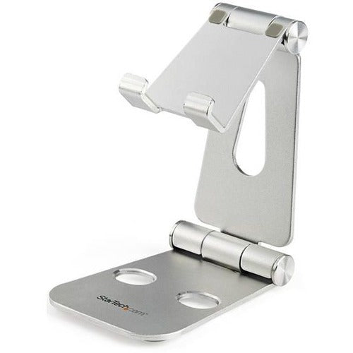 StarTech.com Phone and Tablet Stand - Foldable Universal Mobile Device Holder - Smartphones/Tablets - Adjustable Cell Phone Stand for Desk