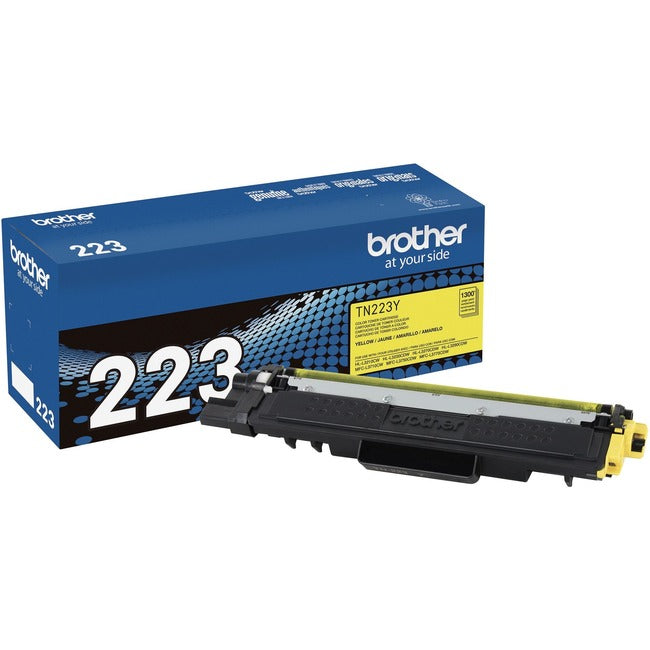 Cartouche de toner laser d'origine Brother TN-223Y à rendement standard - Jaune - 1 unité