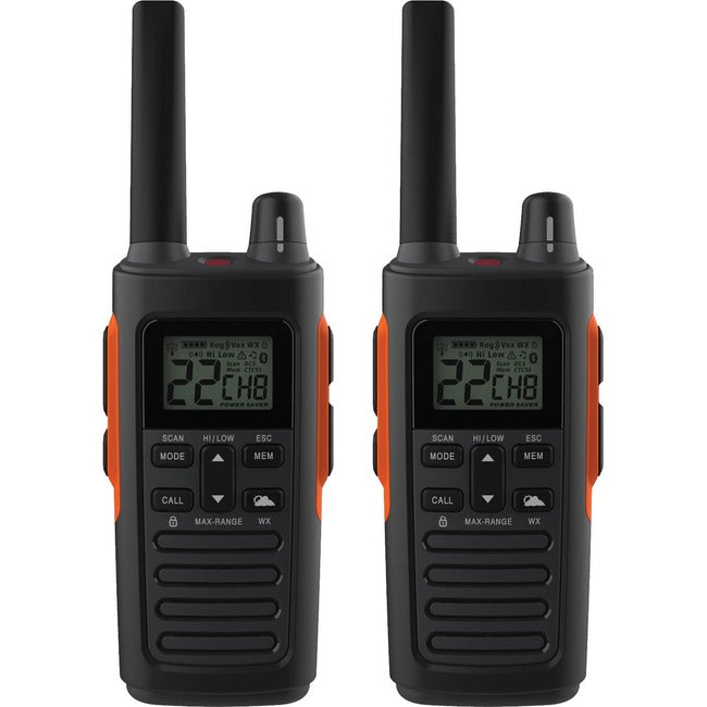 Cobra RX680 Rugged Waterproof Walkie Talkies, Pair