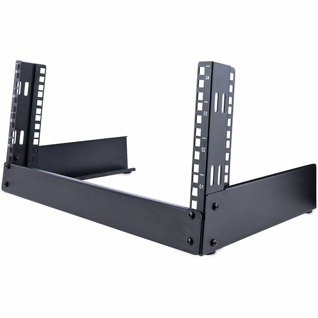 StarTech.com 2-Post 4U Desktop Server Rack, Open Frame 19in Network Rack, Small Home/Office Rack for AV / Studio / Data / IT Equipment