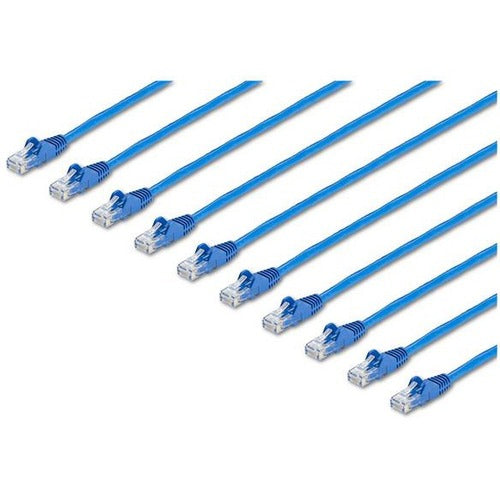 Câble Ethernet CAT6 StarTech.com de 1,5 m - Lot de 10 - Certifié ETL - Cordon de raccordement CAT6 bleu - Connecteurs RJ45 anti-accrocs - 24 AWG - UTP