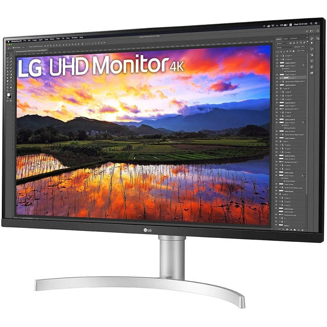 LG 32UN650-W 32" Class 4K UHD LCD Monitor - 16:9 - Black, Silver