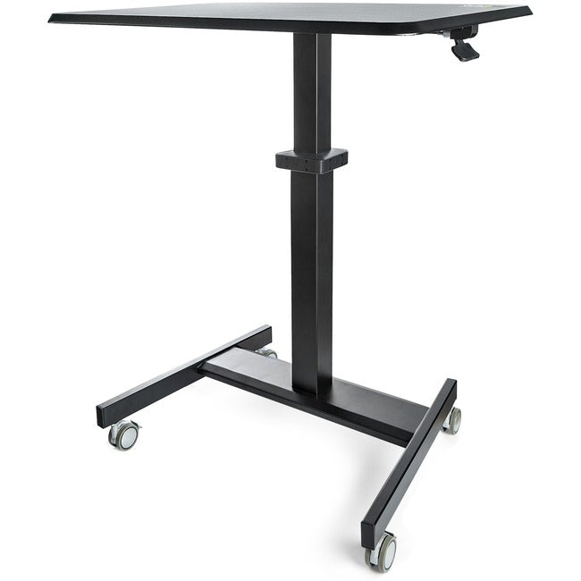 StarTech.com Bureau debout mobile - Chariot ergonomique portable assis-debout à hauteur réglable sur roulettes - Station de travail roulante pour ordinateur/ordinateur portable
