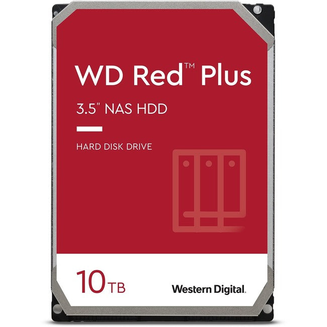 Western Digital Red Plus WD101EFBX 10 TB Hard Drive - 3.5" Internal - SATA (SATA/600) - Conventional Magnetic Recording (CMR) Method