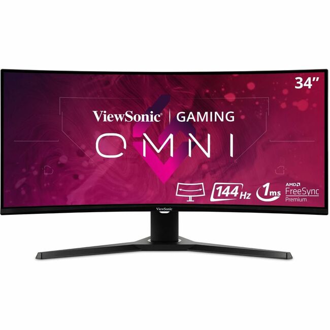 Écran Viewsonic 34", panneau MVA, résolution 3440 x 1440