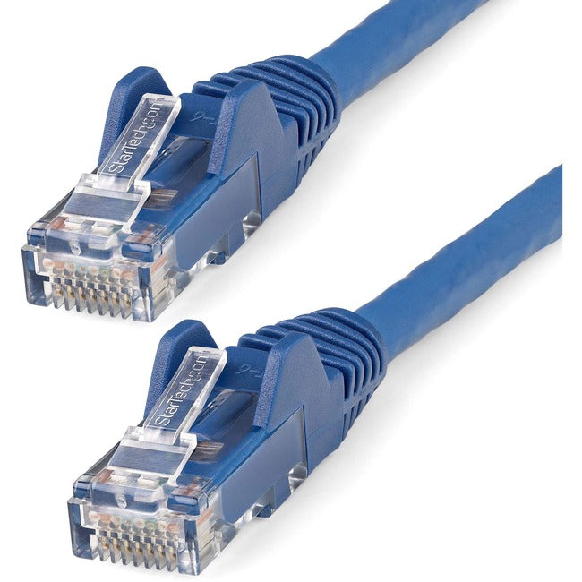 Câble Ethernet CAT6 StarTech.com de 6 m, LSZH (faible émission de fumée et zéro halogène) 10 GbE anti-accroc 100 W PoE UTP RJ45 bleu, cordon de raccordement réseau, ETL