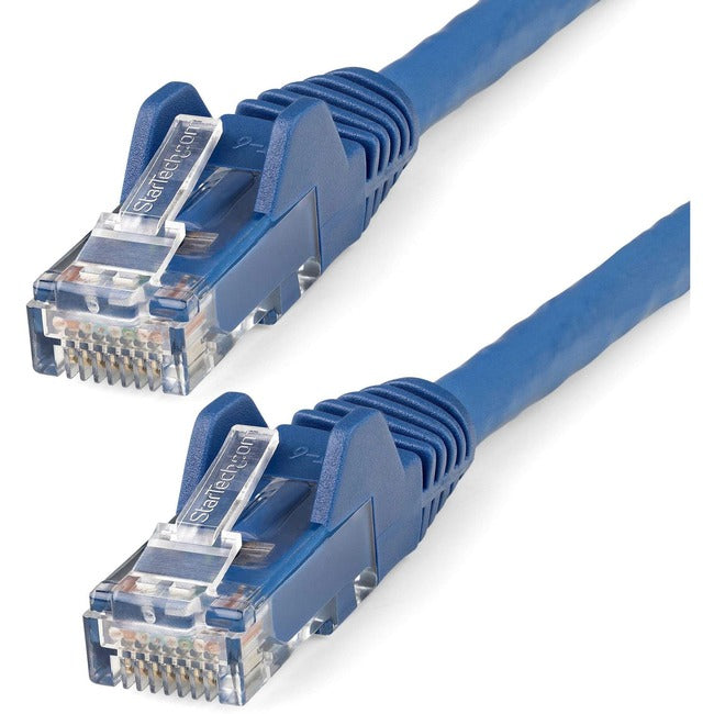 Câble Ethernet CAT6 StarTech.com de 15 m, LSZH (faible émission de fumée et zéro halogène) 10 GbE anti-accroc 100 W PoE UTP RJ45 bleu, cordon de raccordement réseau, ETL