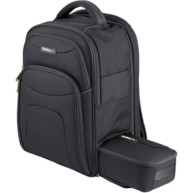 StarTech.com Sac à dos pour ordinateur portable 15,6 pouces avec étui amovible pour accessoires, sac à dos professionnel pour le travail/les voyages/les déplacements, sac d'ordinateur en nylon