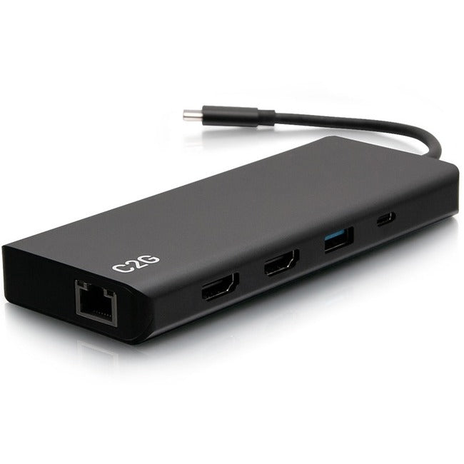 Station d'accueil pour ordinateur portable C2G USB C pour deux écrans - HDMI, Ethernet, USB - Alimentation 60 W