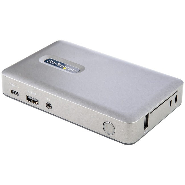 StarTech.com Station d'accueil USB C, USB-C vers DisplayPort 4K 30 Hz ou VGA, 65 W PD3.0, hub USB 3.1 Gen 1 à 4 ports, GbE, station d'accueil USB C universelle