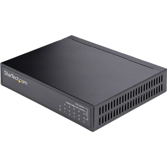 StarTech.com Commutateur Ethernet non géré 2,5 G, 5 ports 2,5 GBASE-T, kit de montage mural, compatible avec les appareils 10/100/1000 Mbps