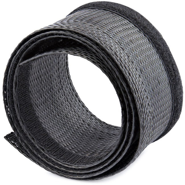 StarTech.com 10ft (3m) Cable Management Sleeve, Braided Mesh Wire Wraps/Floor Cable Covers, Computer Cable Manager/Cord Concealer