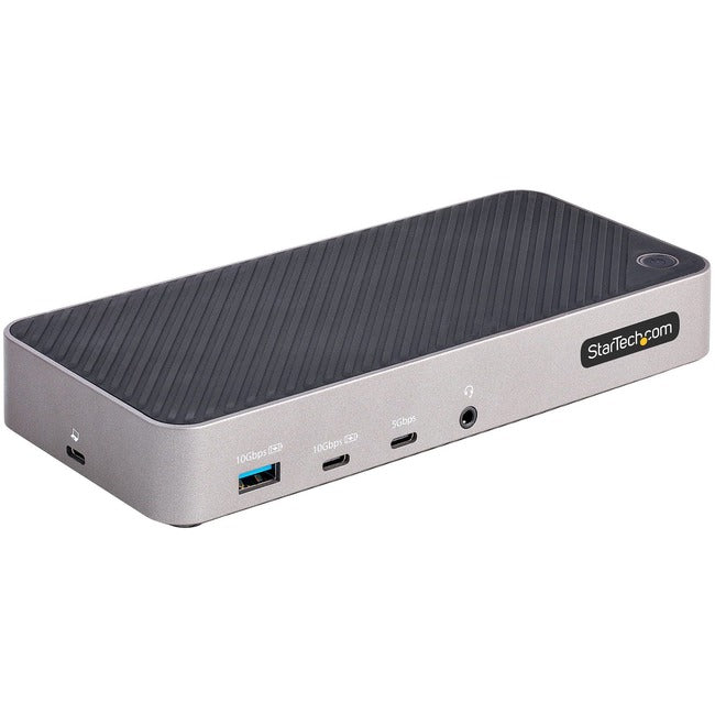 StarTech.com Station d'accueil USB-C pour trois écrans - Station d'accueil USB-C triple HDMI/DP 4K - Hub USB 5x - GbE - PD 100 W - Universelle/Multi-écrans