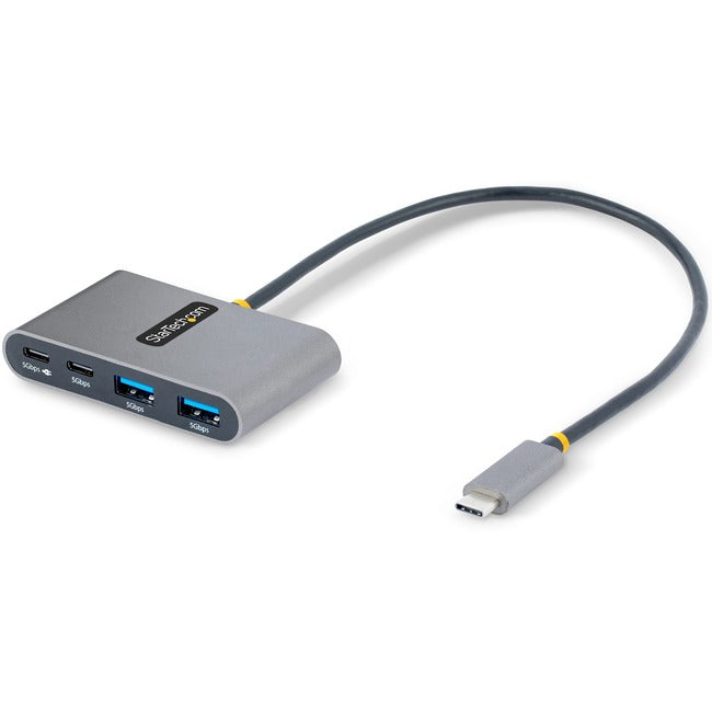 StarTech.com Hub USB-C 4 ports avec alimentation 100 W, 2 x USB-A + 2 x USB-C, 5 Gbit/s, câble de 30 cm de long, hub USB 3.0 portable