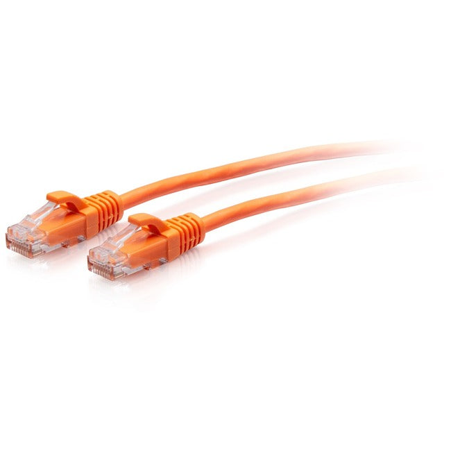 Câble de raccordement Ethernet fin Cat6a sans accroc non blindé (UTP) C2G de 25 pieds - Orange